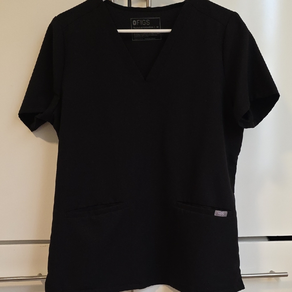 Figs Black Short Sleeve Tee